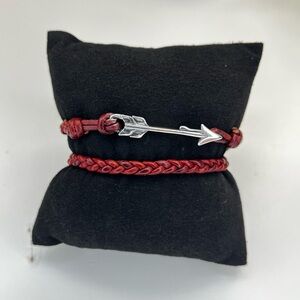 James Avery Soaring Arrow Red Leather Bracelet Retired‎